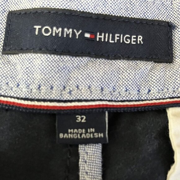 Tommy Hilfiger Chino Shorts Chino Mens Size 32 Blue Flat Front Pockets - Picture 4 of 7